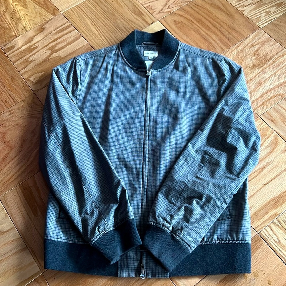 CLUB MONACO Gaston Checked Zip Bomber Jacket. Size M - Picture 2 of 3